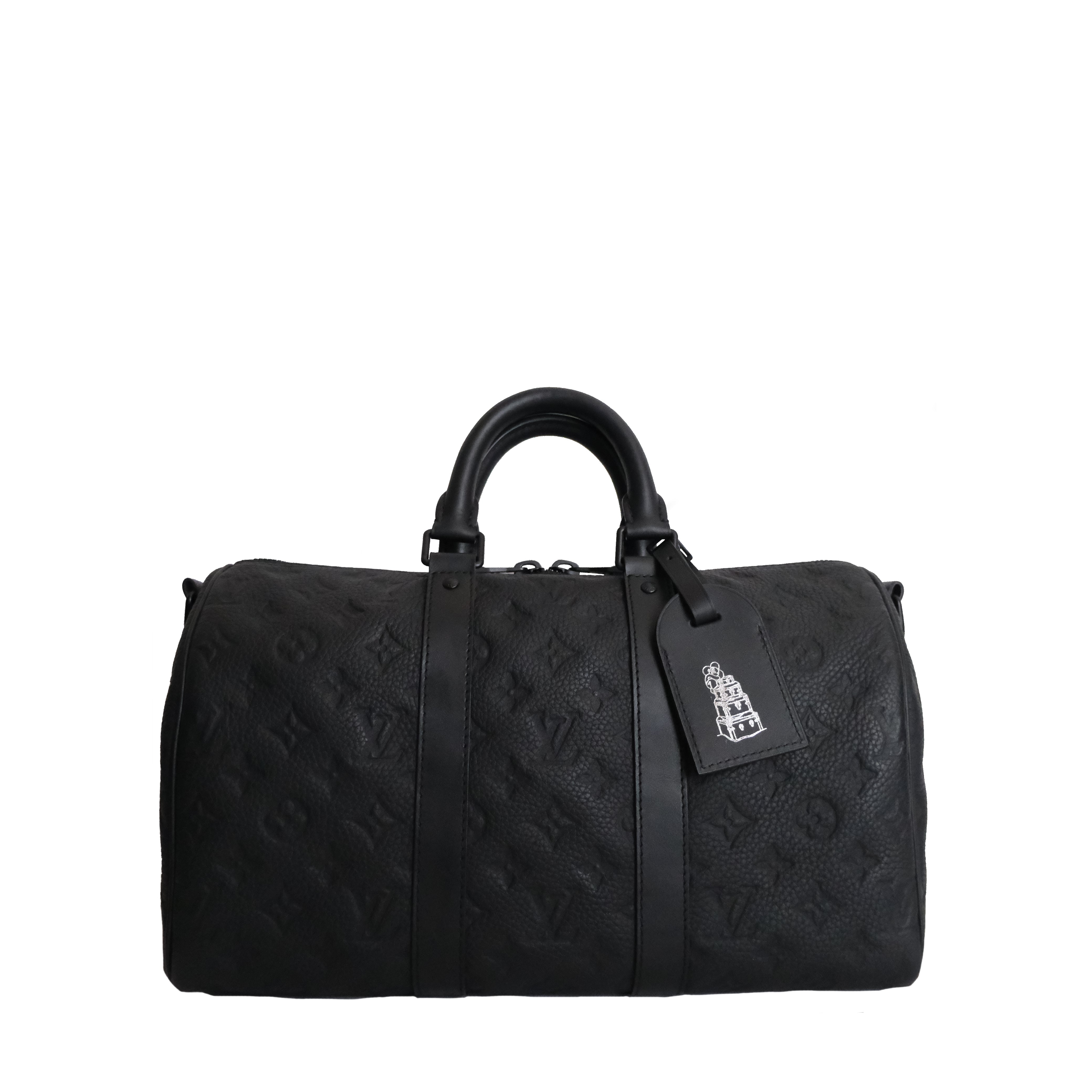 LOUIS VUITTON - Keepall Bandoulière  35 Taurillon Monogram Black